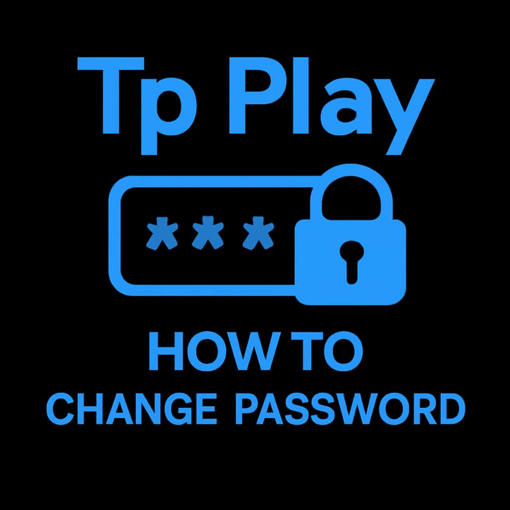 Minimal badge concept for Tp Play password change guide.