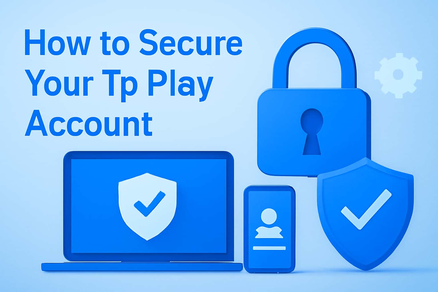 An informational scene illustrating secure login practices for Tp Play accounts.