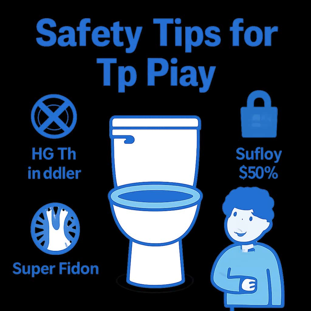 An educational diagram illustrating safe practices for accessing Tp Play.