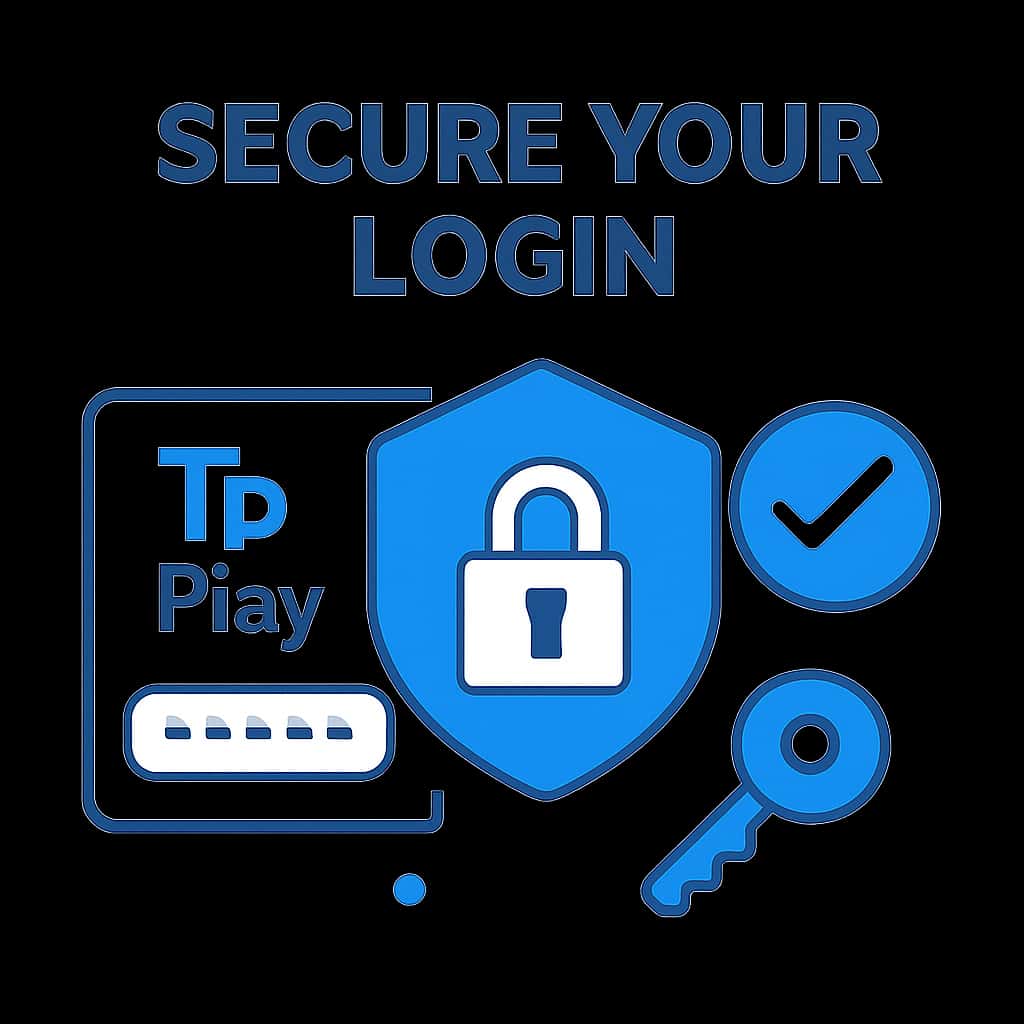 An educational diagram on securing Tp Play login.