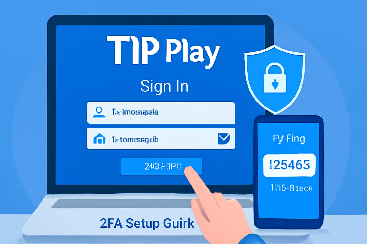 A secure digital login interface showcasing Two-Factor Authentication setup.