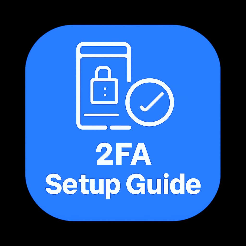 A badge design indicating assistance for Tp Play 2FA Setup.