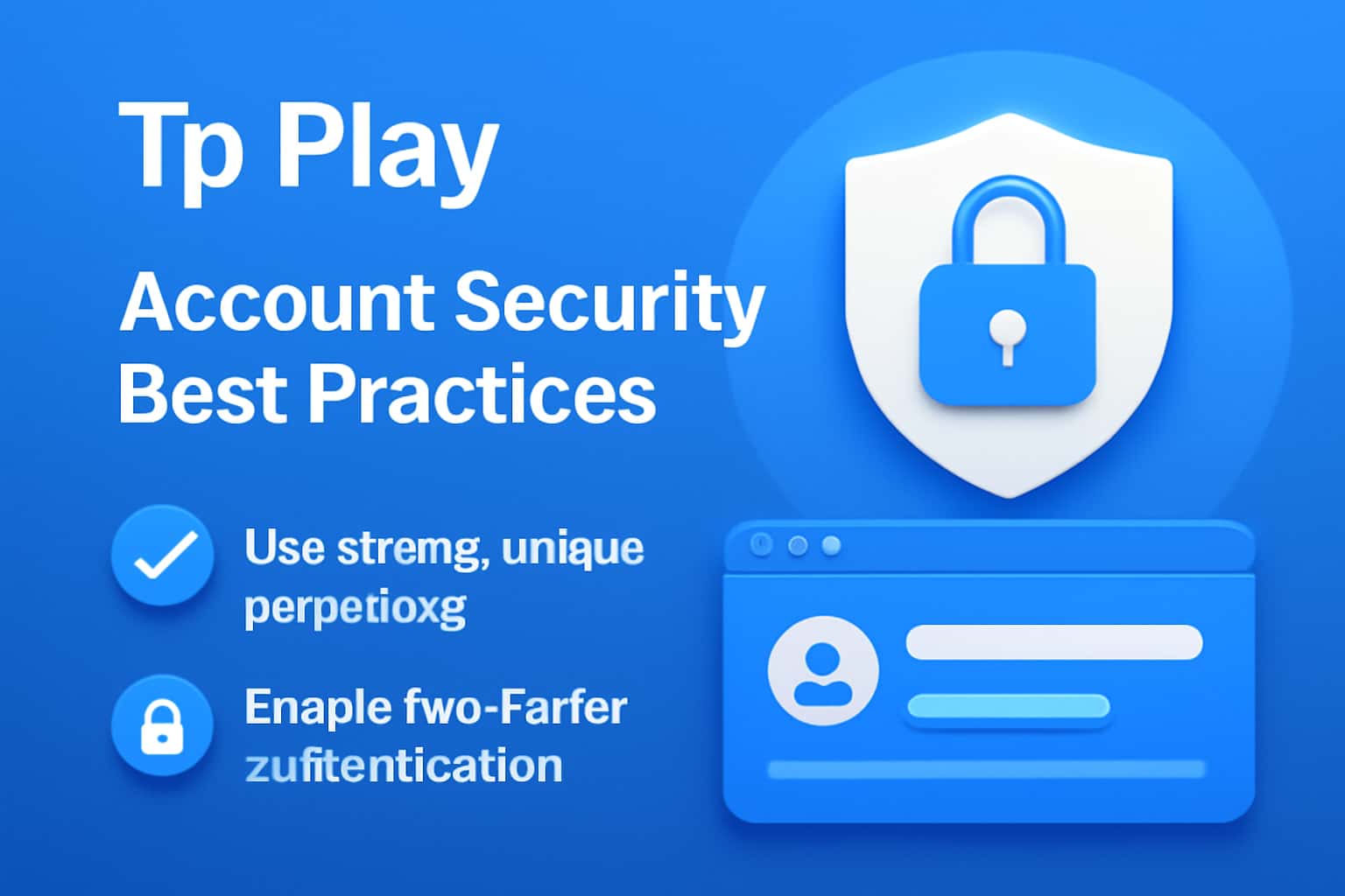 Visual representation of Tp Play Account Security Best Practices with a focus on secure access.