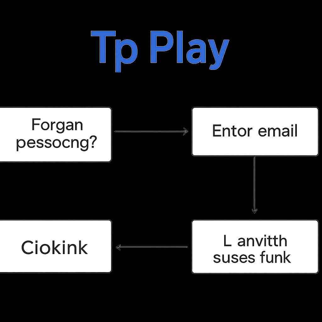Diagram illustrating Tp Play password reset processes.