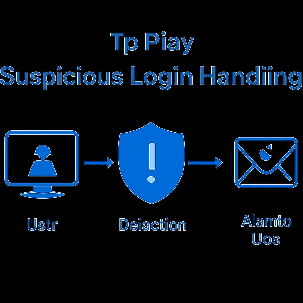 Illustration showing steps for handling suspicious logins on Tp Play.
