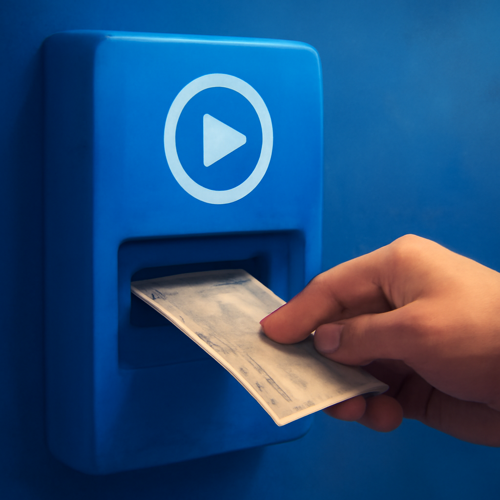 Minimal badge concept for Tp Play password change guide.