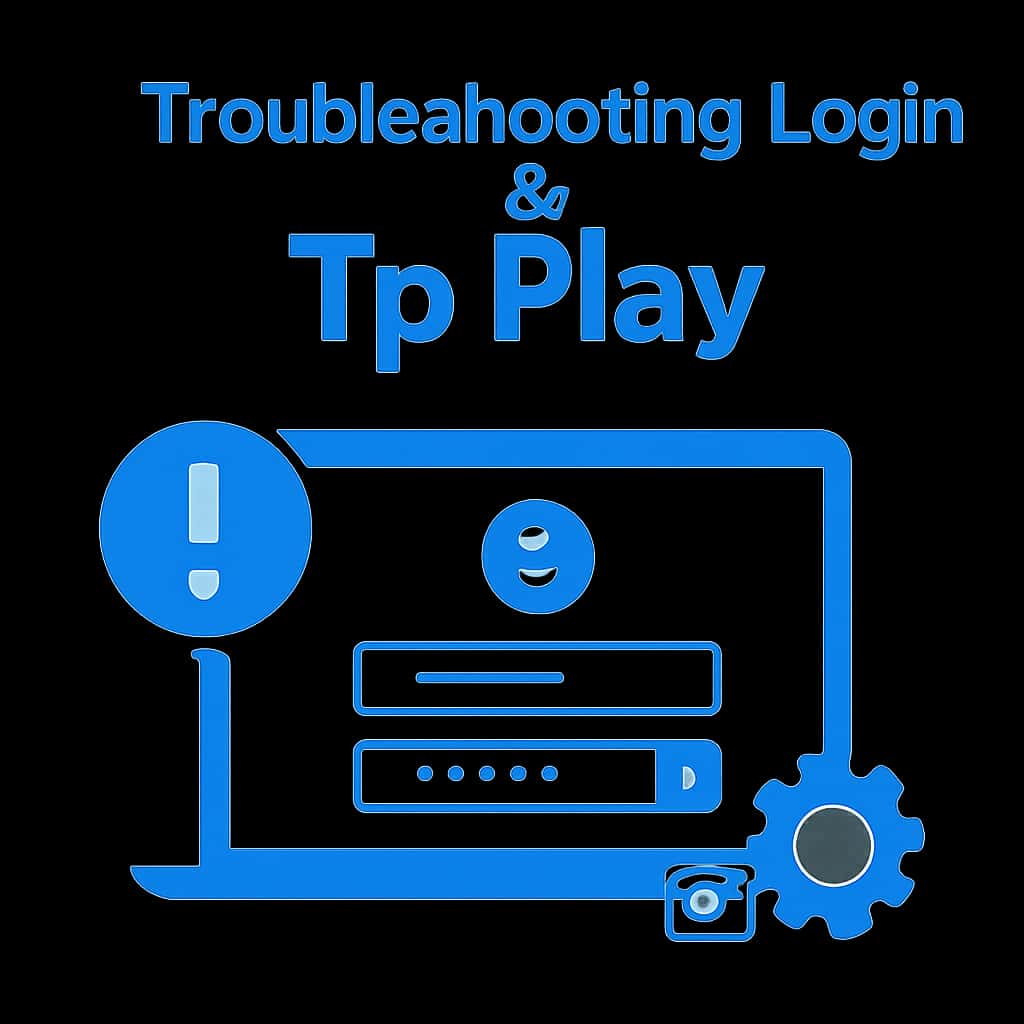 Diagram illustrating troubleshooting steps for Tp Play login issues.