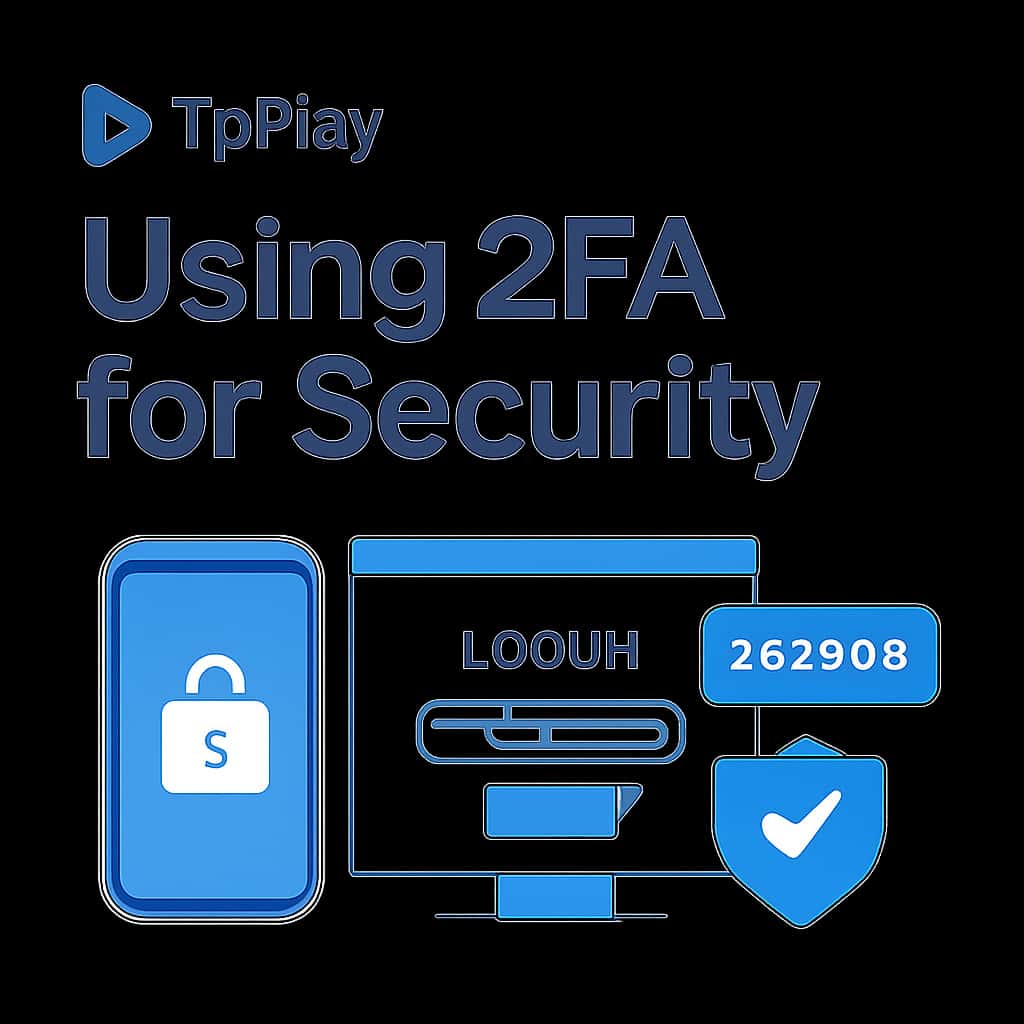 Diagram illustrating the process of using 2FA for Tp Play Security.
